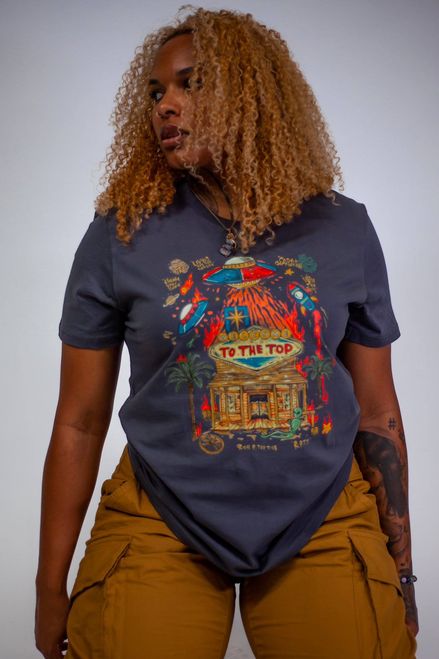 Cosmic Vibes: "Welcome to the Top" T-Shirt