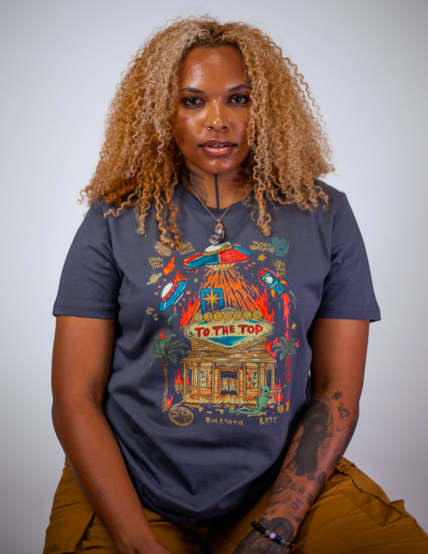 Cosmic Vibes: "Welcome to the Top" T-Shirt