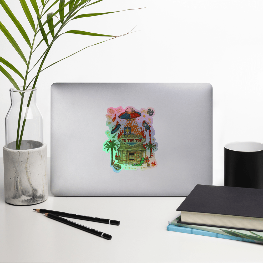 Elevate Your Style with the Cosmic Vibes Holographic Sticker