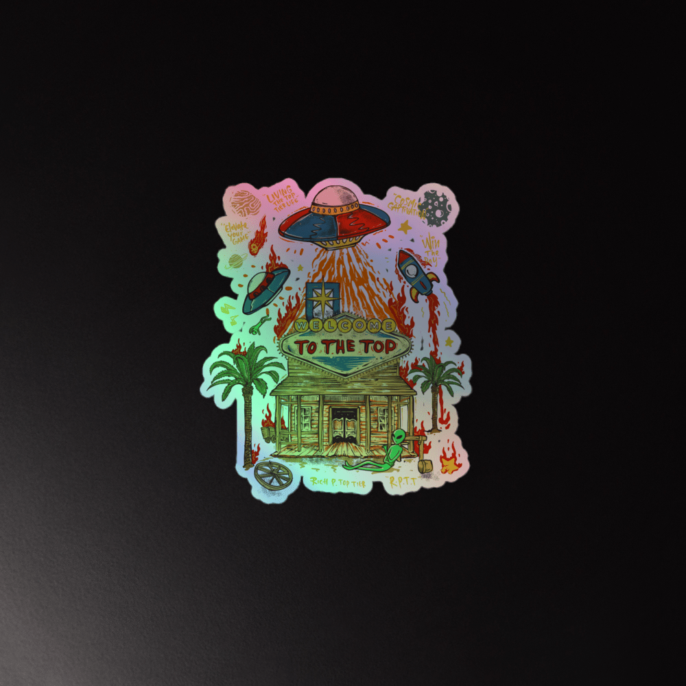 Elevate Your Style with the Cosmic Vibes Holographic Sticker