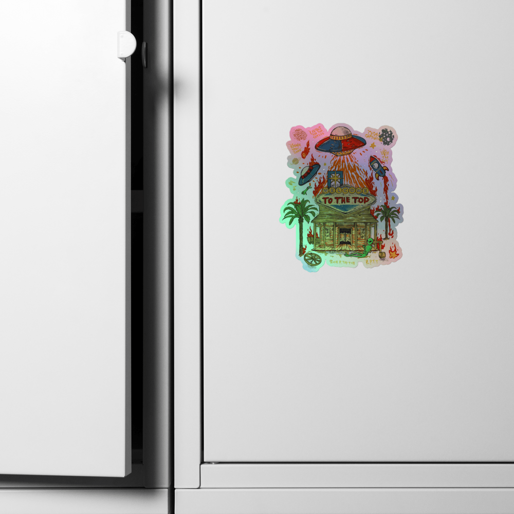 Elevate Your Style with the Cosmic Vibes Holographic Sticker