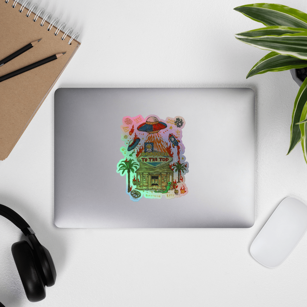 Elevate Your Style with the Cosmic Vibes Holographic Sticker